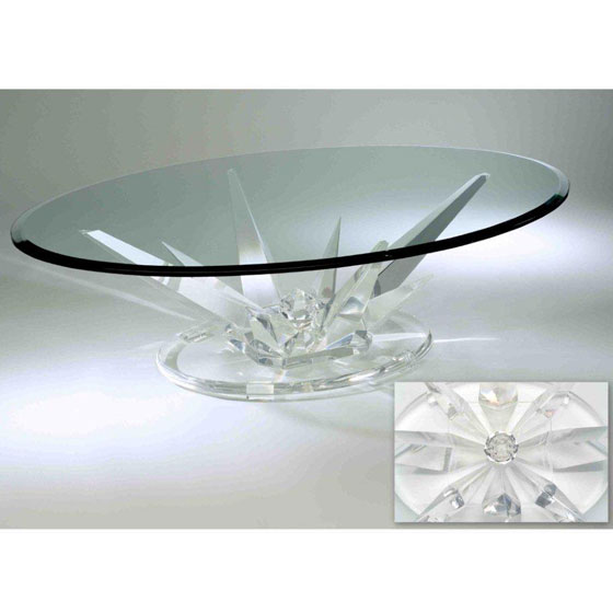 TABLE BASSE EN VERRE