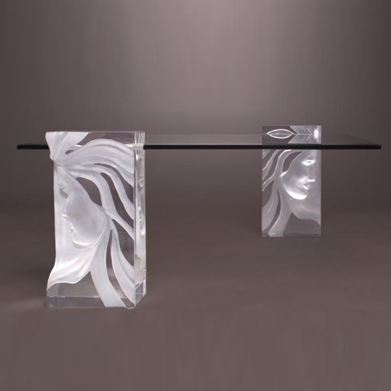 TABLE BASSE EN VERRE