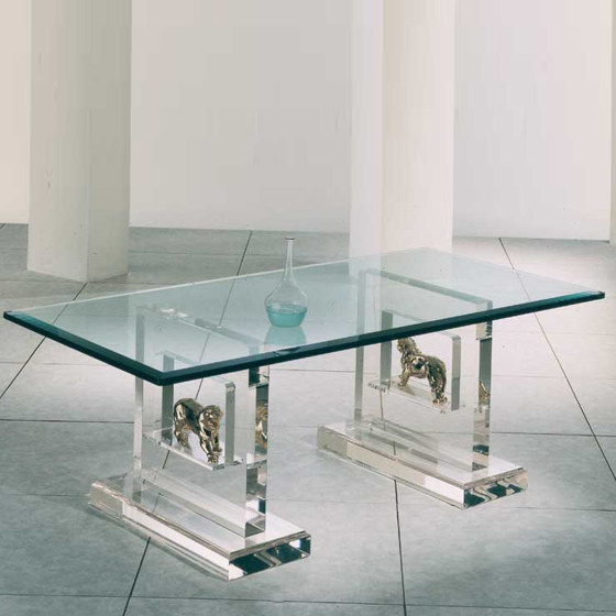 TABLE BASSE EN VERRE