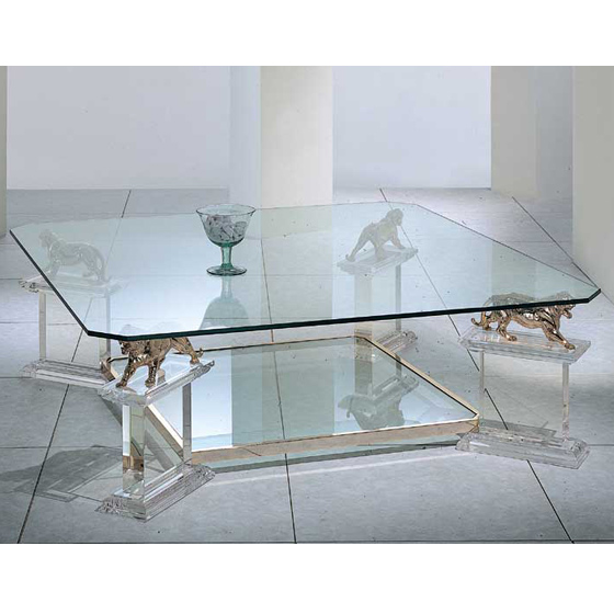 TABLE BASSE EN VERRE