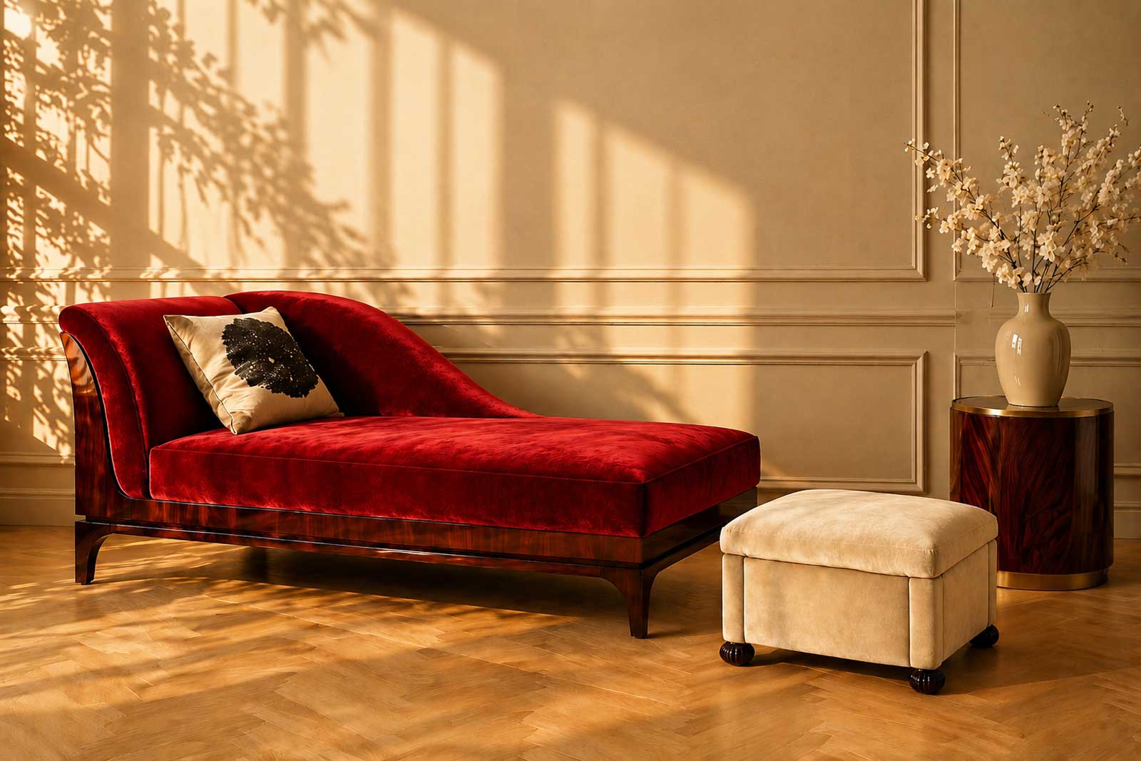 M&eacute;ridiennes et Poufs Art Déco Hifigeny