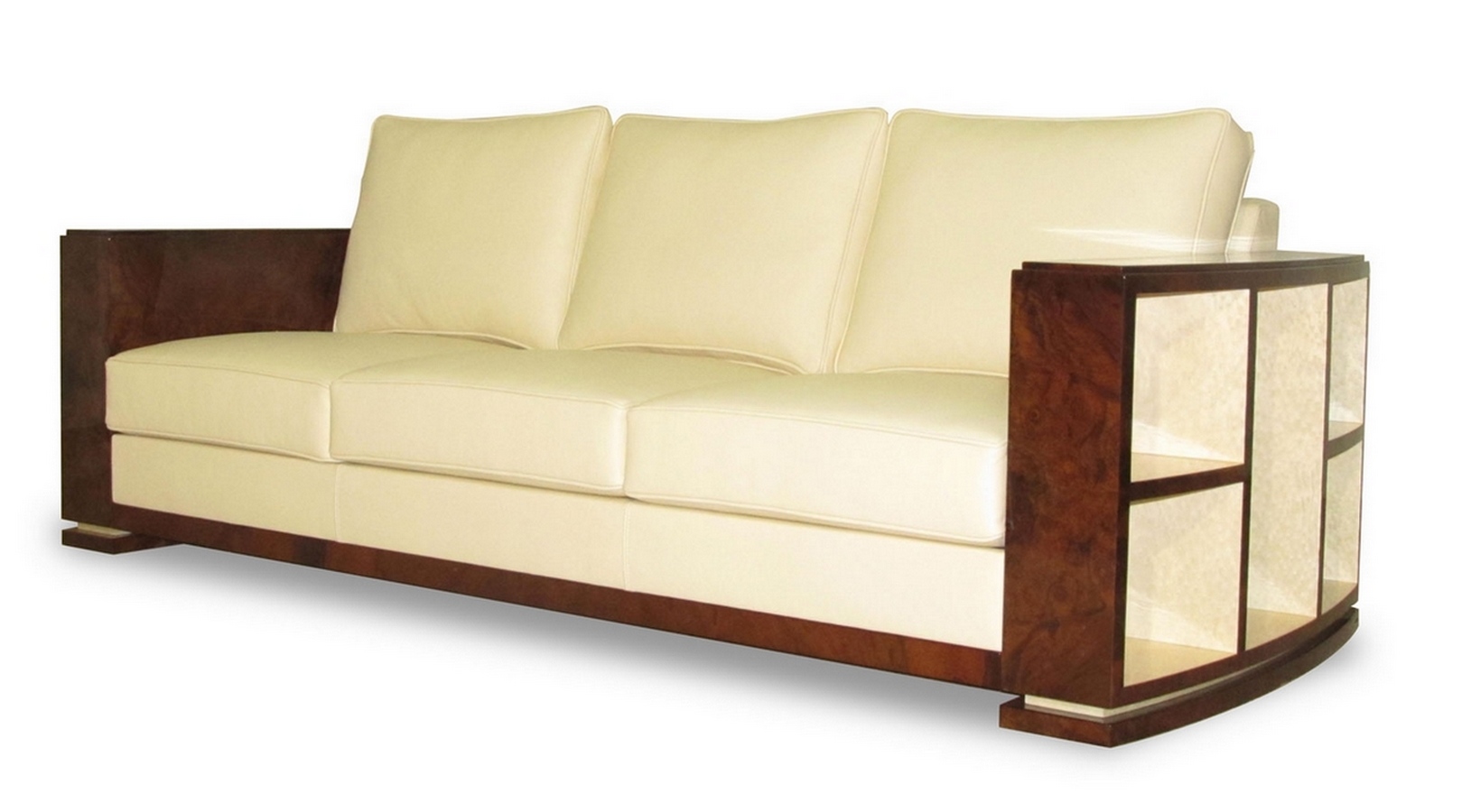 Canapé cuir 3 places art déco de luxe