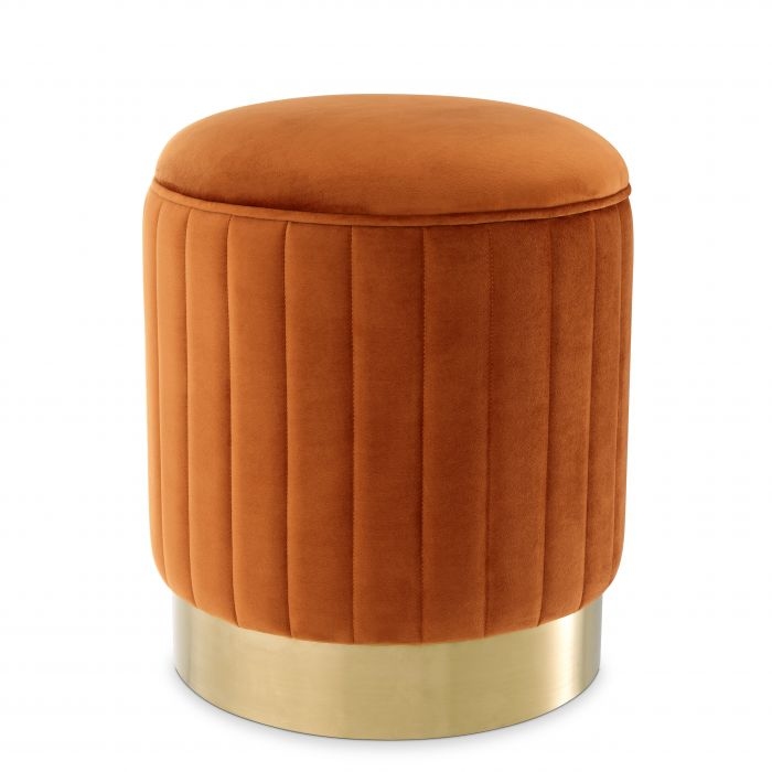 Pouf en velours Paris