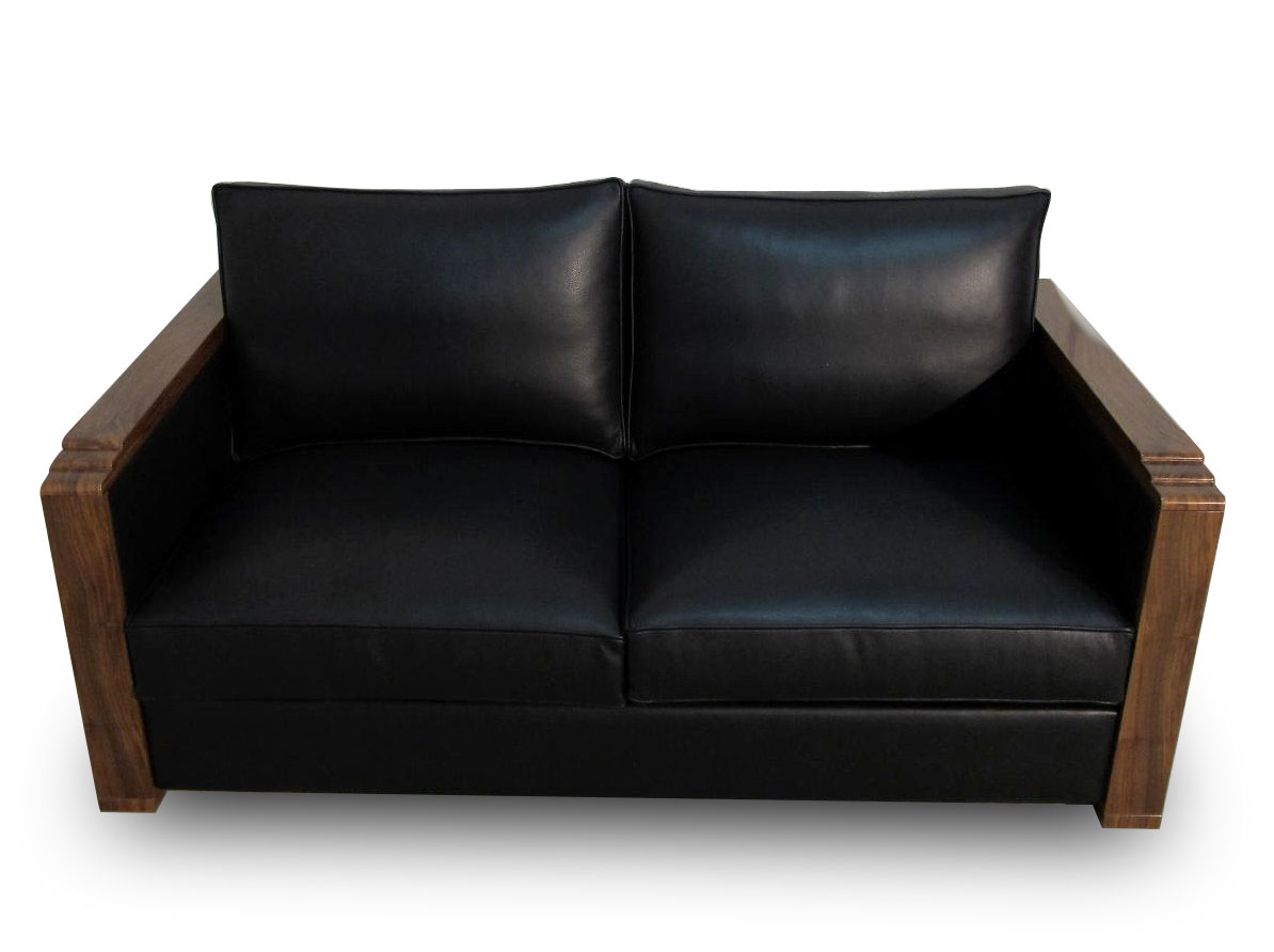 Product Artdeco sofa black leather