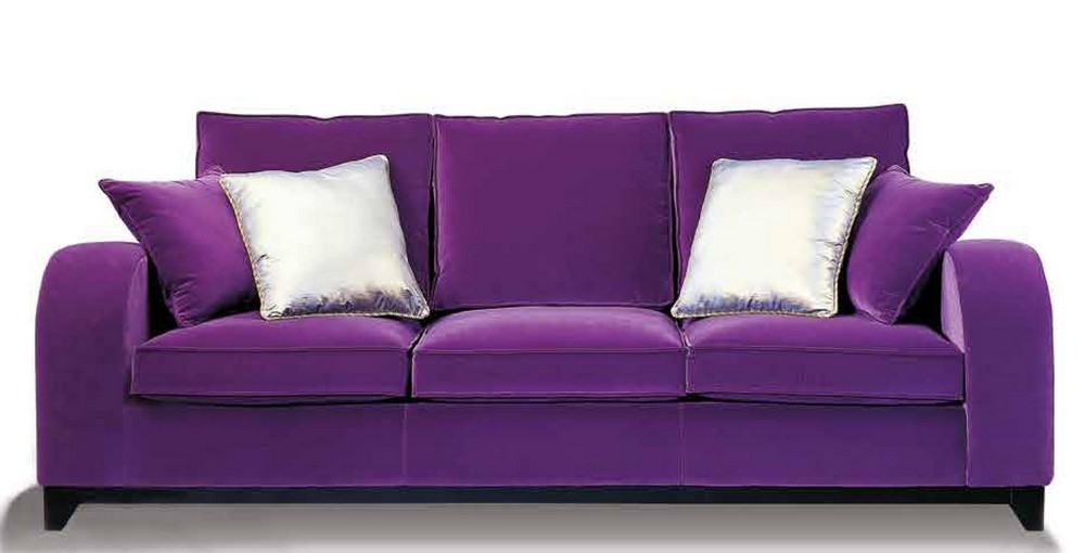 Canapé velours violet 