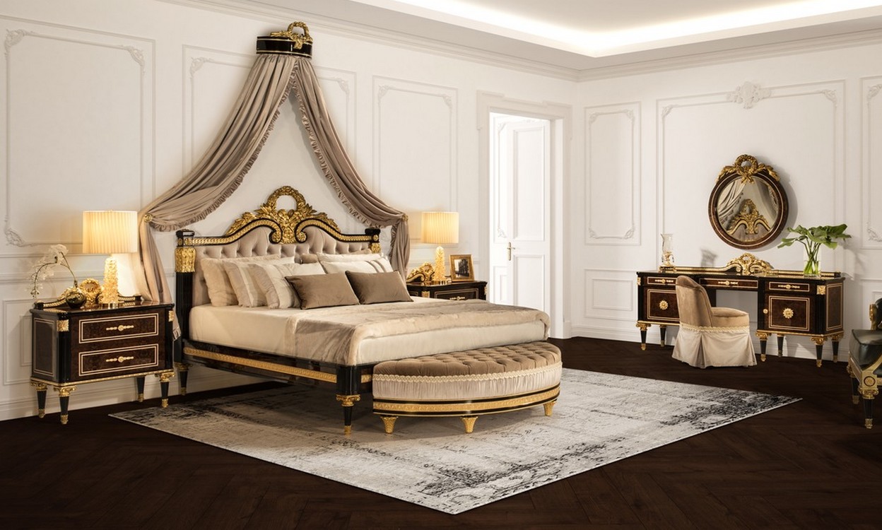 Chambre à coucher baroque de luxe