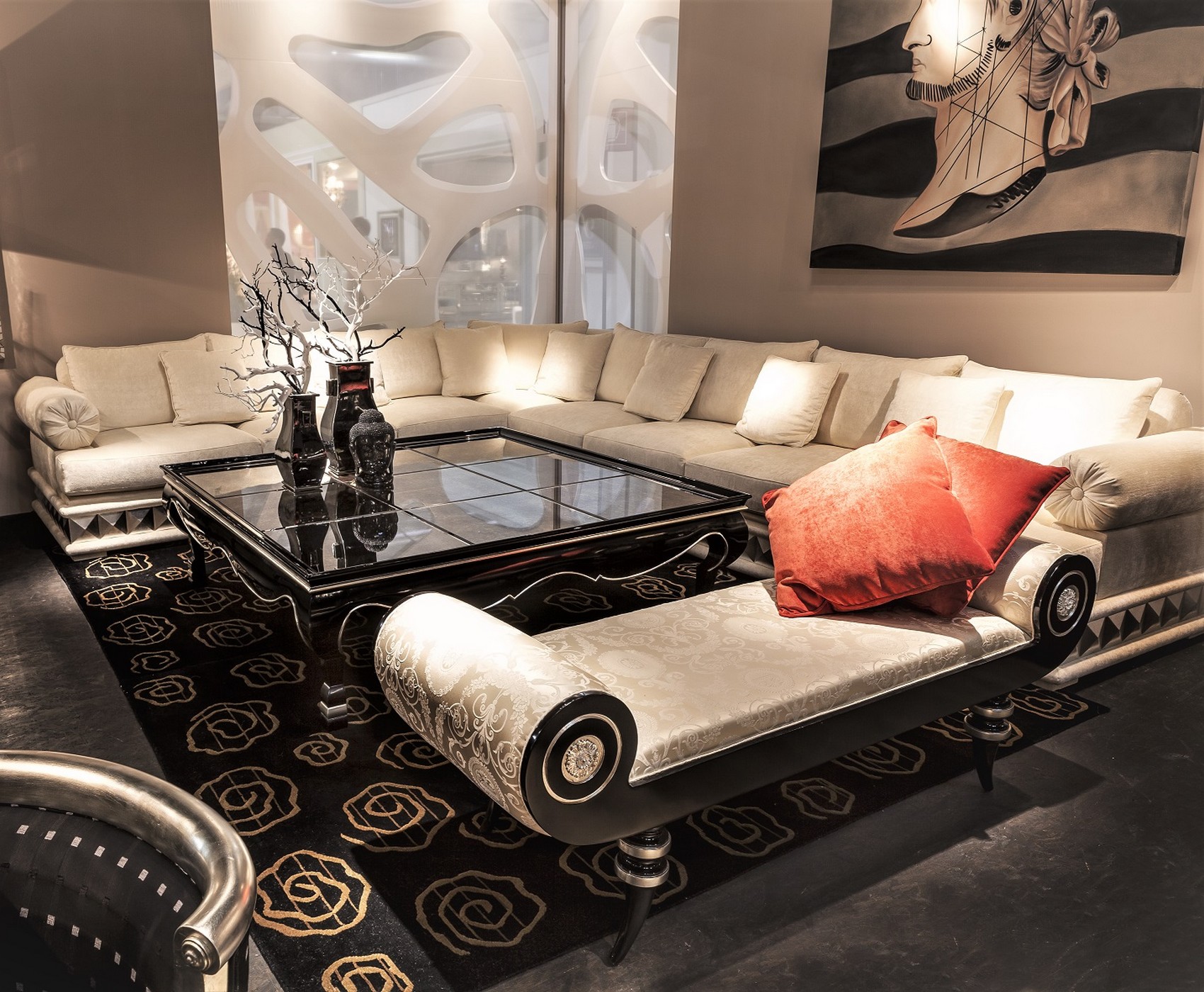 Luxury baroque corner sofa