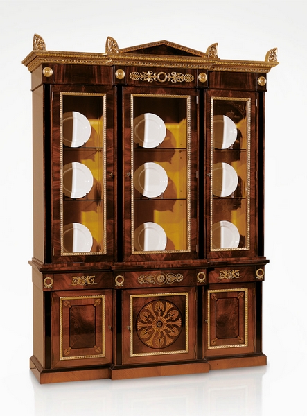 Vitrine boiserie acajou de luxe Paris