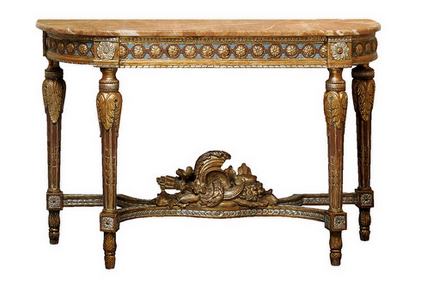 Console baroque demi-lune Paris