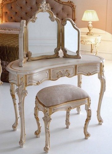 Coiffeuse et miroir baroque de luxe