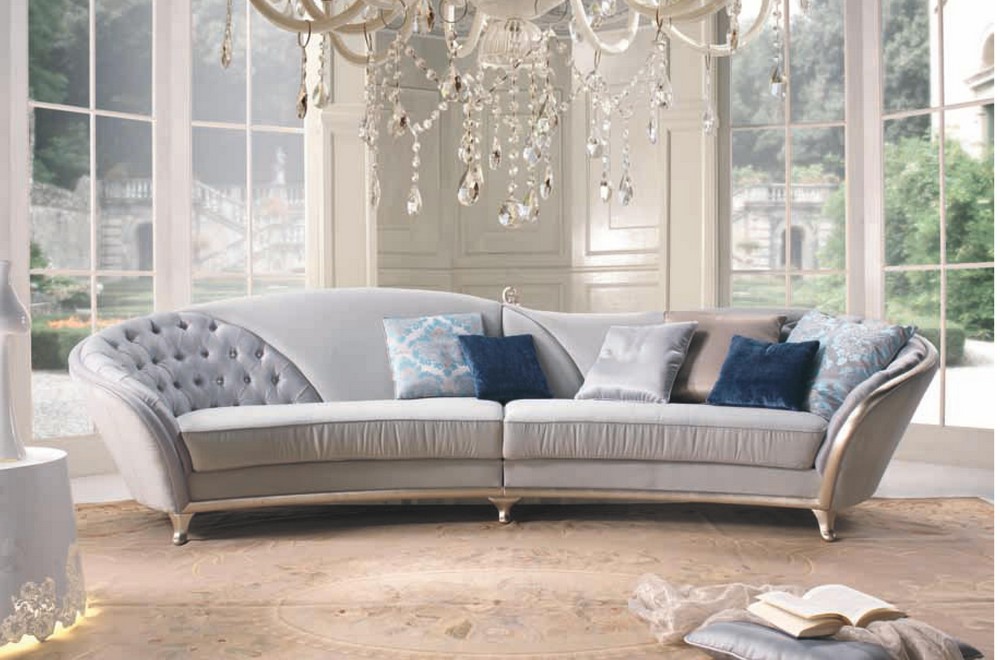 Baroque curved panoramic sofa