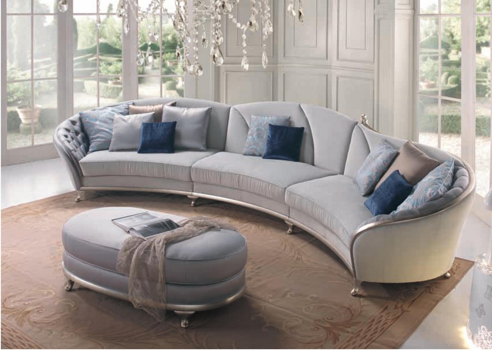 Baroque curved panoramic sofa