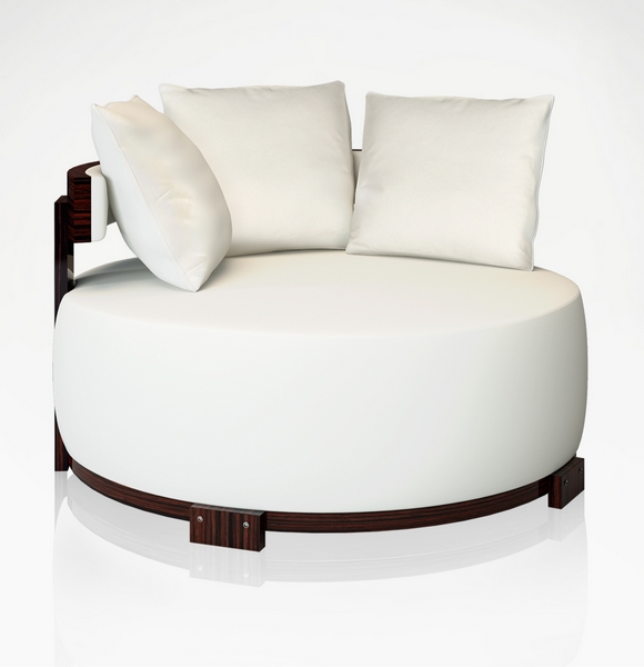 Fauteuil rond contemporain