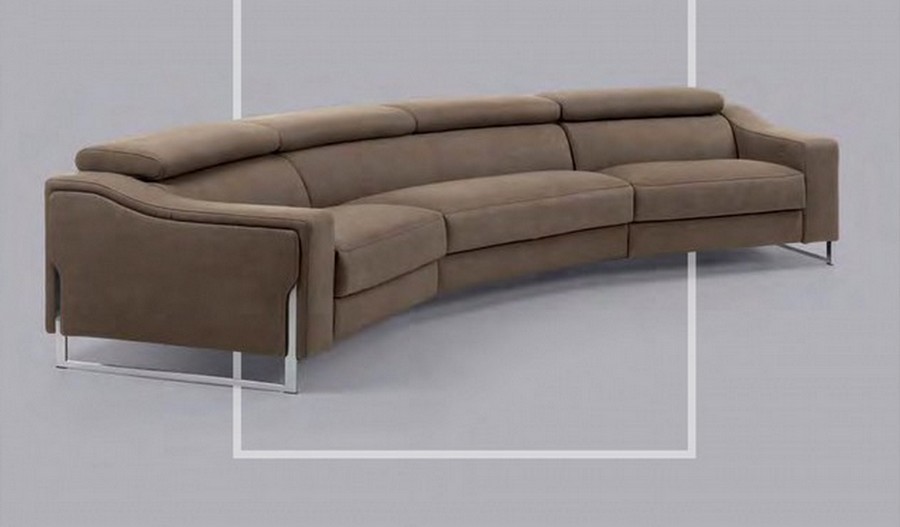 Modern Furniture Hifigeny Custom, Leather Curved Sofa