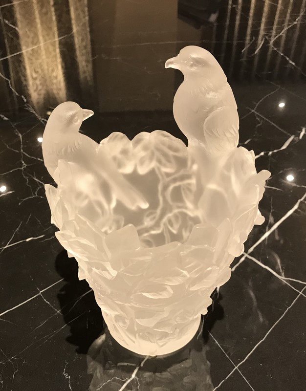 Product Sandblasted crystal vase