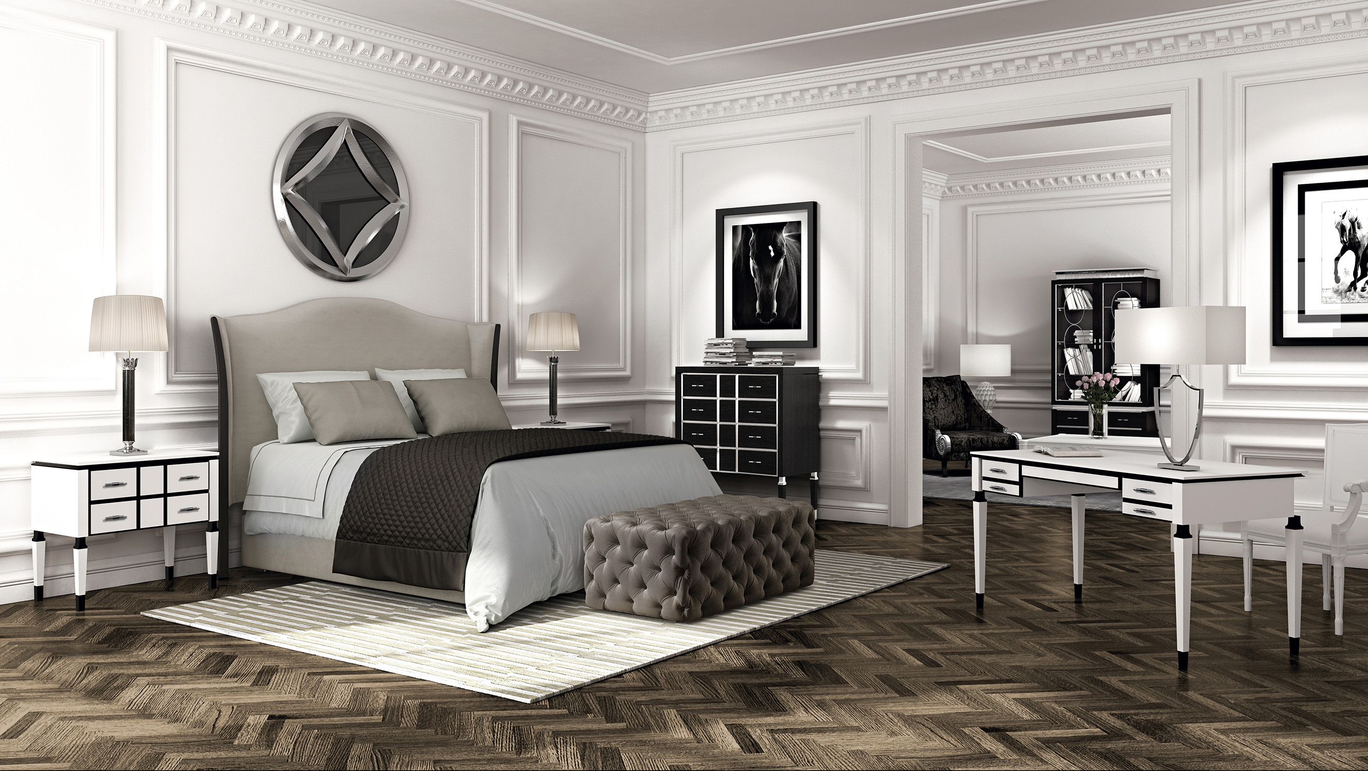 Projet chambre de Luxe baroque 3D