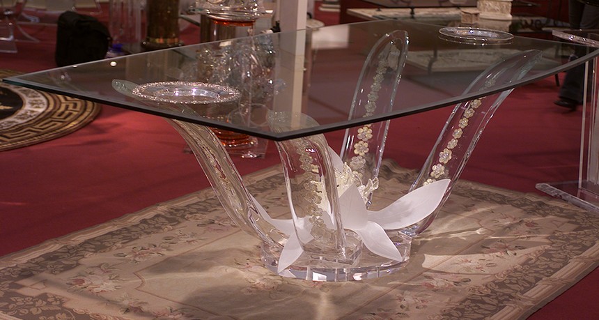 Table de repas transparente Paris