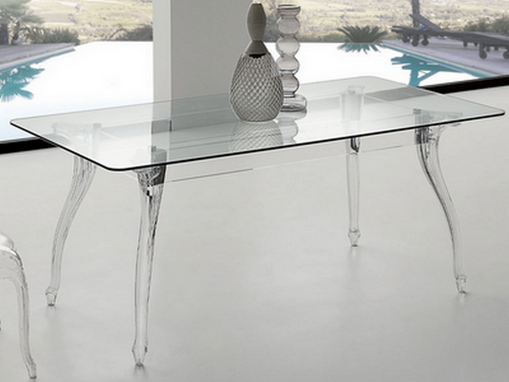 Table de repas transparente