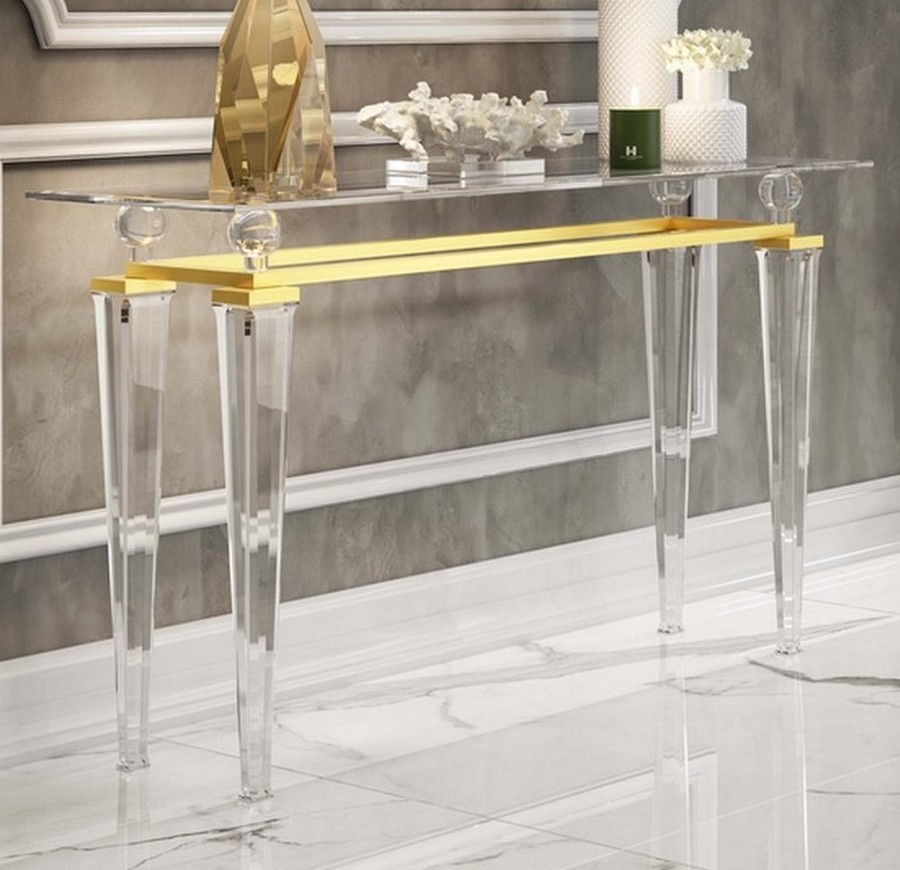 Console de luxe transparente 