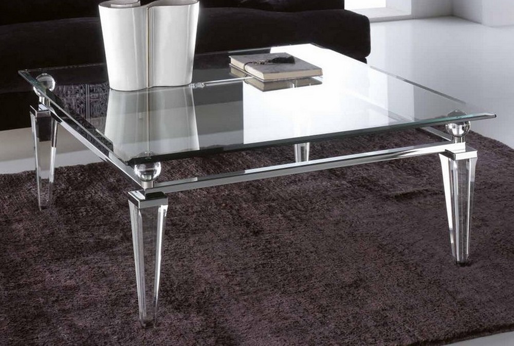 Table basse transparente de luxe Paris